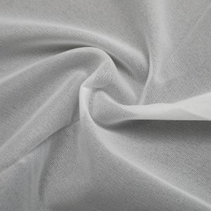 Thin Fusible Woven Interlining Fabric Shrinkage Resistant Black PA Coating