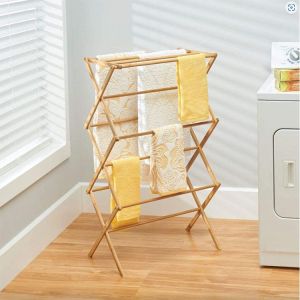 Buy cheap Sustainable Multifunctional Bamboo Vertical Folding Drying Rack and Versatile Storage from wholesalers