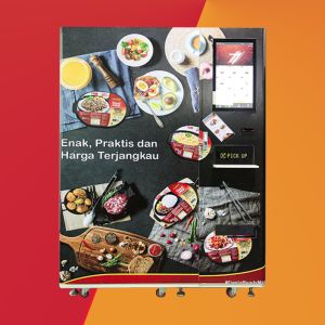 Automatic Heating Function Vending Machine Can Sell Hot Food Lunch Box And Bread