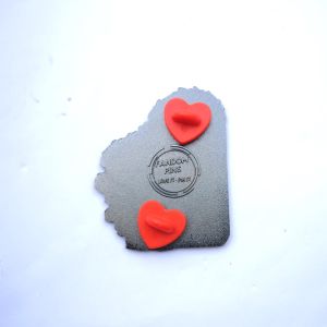 Buy cheap Embossed Love Theme Custom Hard Enamel Pins Zinc Alloy With Rubber Clutches from wholesalers