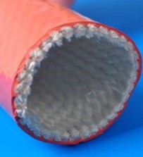 Buy cheap Easy to install Silicone Rubber Fiberglass Sleeving , Silicone Coated Sleeving product