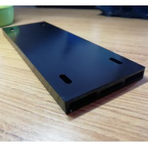 Buy cheap CNC Drilling Machined Extruded Aluminum Profile High Precision Black Anodized from wholesalers