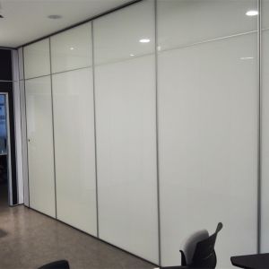 Buy cheap 85MM Aluminum Frame Sliding Partition Walls Movable With Melamine Surface from wholesalers