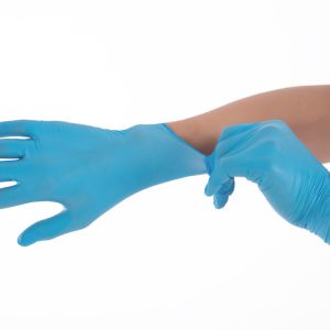 Buy cheap Medical Examination Disposable Protective Gloves Nitrile Black White Blue from wholesalers