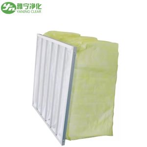 Buy cheap HVAC System Polyester Pocket Air Filter Bag M6-M9 3200m³/h Air Volume Galvanized Sheet Frame from wholesalers