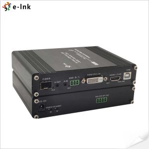 Buy cheap 1Ch 1080P DVI Fiber Converter USB KVM 1Ch RS232 Bidi Stereo Audio from wholesalers