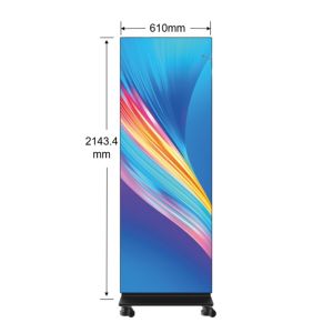 Buy cheap P0.9 LED Poster Display Ultra Thin 29.5mm Foldable Wireless Control Floor Standing from wholesalers