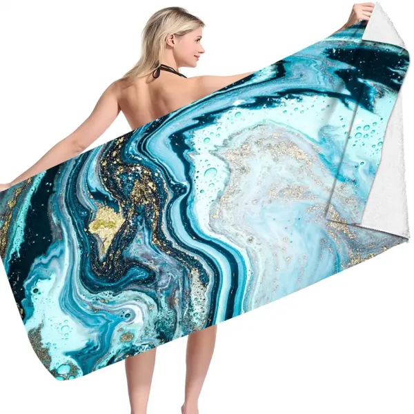 Quality Sublimation Sand Proof Beach Towels With A Zip Pocket Recycled Microfiber Swimming Pool Summer Beach Towel With Bag for sale