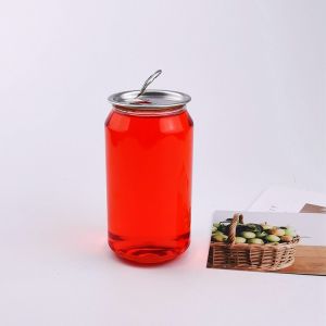 Plastic Drink Bottle Beverage Juice Soda Can Packaging With Lid