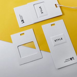 Fashion Customized Logo Paper Hang Tags For Garment Price Printed Brand Hollow