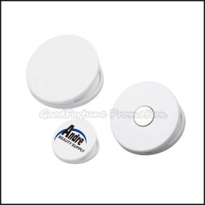 Buy cheap printed logo advertising Abs Round magnetic Big file paper bill material promotion gift from wholesalers