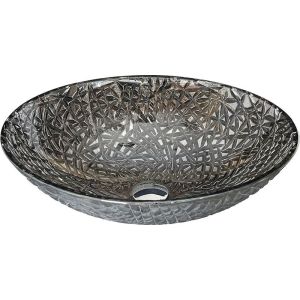 Buy cheap Chromed Bathroom Wash Basin Bowl Above Counter Oval Silver Modern Crystal from wholesalers