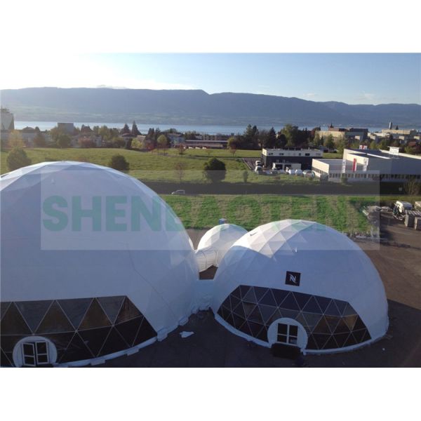 Quality Anti UV Event Dome Tent Exhibition Hall In Large Full Branded 30 Meter Diameter for sale