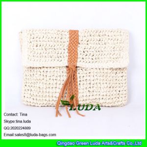 Buy cheap LUDA 2016 summer handbag quilted totes pu handwoven macrame dec paper straw handbag from wholesalers