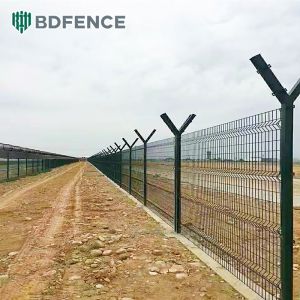 Buy cheap Airport Prison Security Fence Barbed Wire Mesh Welded Wire Customizable Dimensions 3D Modeling Service Rodent Proof from wholesalers