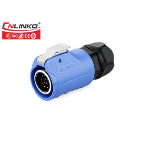 Buy cheap Blue IP67 12 Pole Panel Power Connector 12 Pin Circular Signal Plug And Socket product