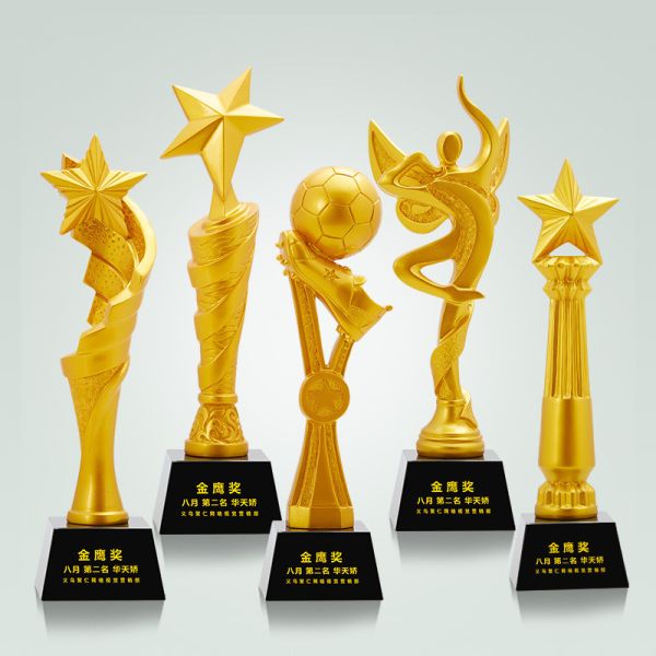 Quality Golden Different Design Polyresin Sports Day Trophy Souvenir gifts for sale