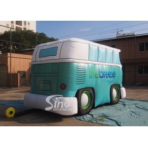 5m long giant advertising inflatable van for promotion with custom logo printed