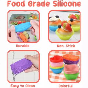 Buy cheap Silicone Lunch Box Dividers, Colorful Bento Box Dividers, Silicone Cupcake Liners, Reusable Bento Box Accessories from wholesalers
