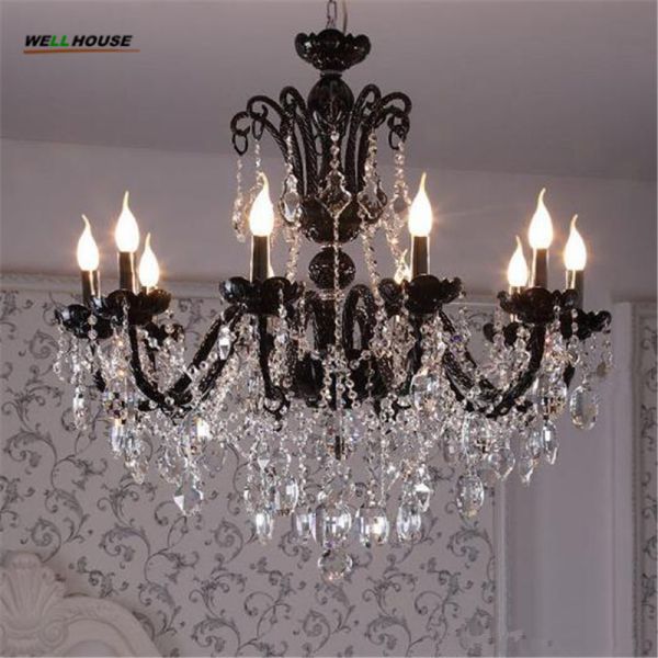 Buy cheap Black and silver crystal chandelier light fixtures ( WH-CY-20) from wholesalers