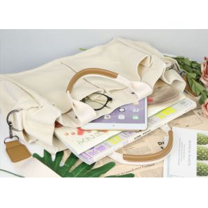 Women'S Multi Pocket Canvas Bag Compact Customized Design Multipurpose