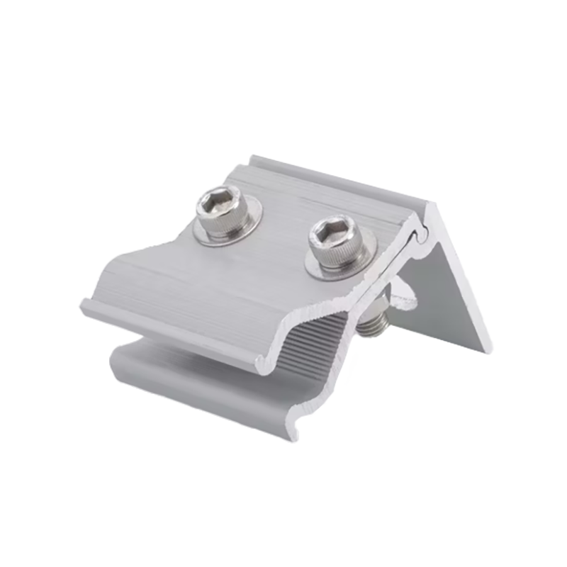 Aluminum Alloy Clamp with Dual Bolts and Anti - Slip Teeth for Secure Structural Fastening Solar Roof Clamp