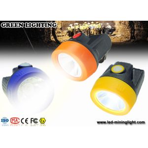 Buy cheap 2.8Ah Lithium-ion Battery IP68 LED Miners Headlamp for Hard Hats with Movable Steel Hook from wholesalers