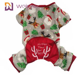 Buy cheap 100% Velvet Fabric Dog Christmas Pajamas Customized Embroidered from wholesalers