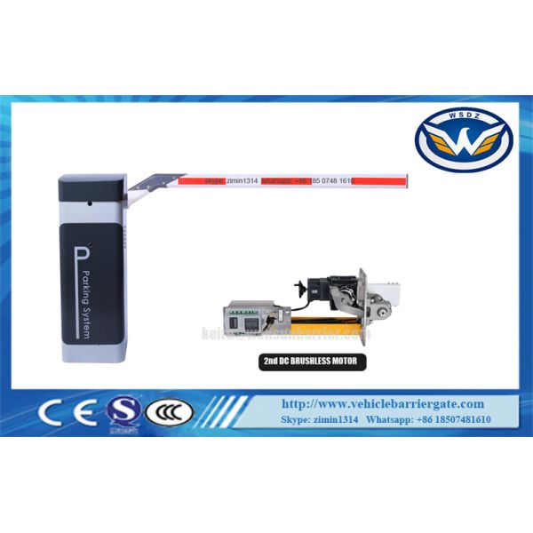 Quality MCBF 5 Million Times DC Brushless Motor Car Parking Barriers 24V DC Barrier Gate With Curved Arm for sale