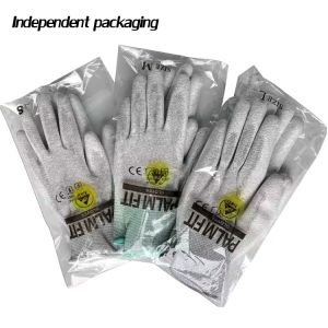 Buy cheap Dust Free PU Coated ESD Palm Fit Anti Static Gloves from wholesalers