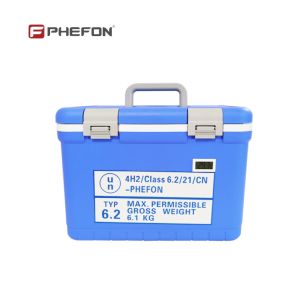 Buy cheap PP Outer Shell And Liner UN2814 Box 2pcs / Cooler Included UN3373 Container Temperature Display from wholesalers