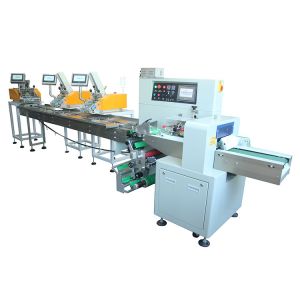 China Fully Automatic Sealing Filling Packing Bag Manual Paper Paging Handbook Cards Packaging Machine With Coding Machine on sale