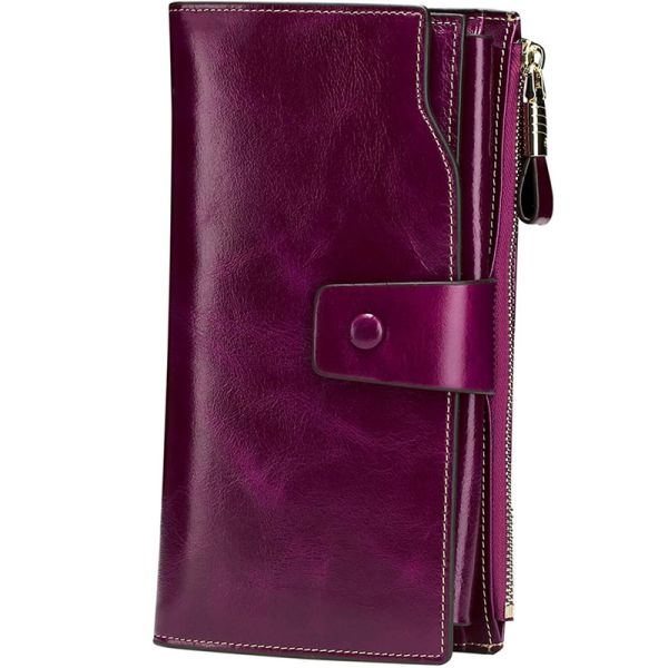 Multi Function Cards Holders Lady PU Leather Coin Bifold Purse with Big Cash Pockets OEM/ODM