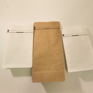Custom Logo Stand Up Coffee Bags Kraft Resealable Pouches