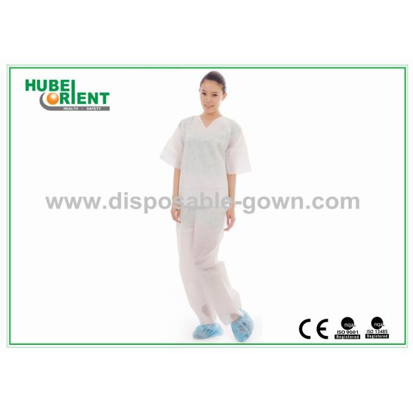 Quality Non-Toxic SMS Disposable Protective SMS Pajamas Kits With Shirt And Trousers for sale