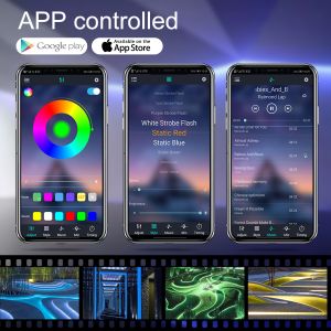 Buy cheap 3M Aura BT Mesh Mobile Smart Phone APP Control Dimmable Flexible RGB SMD 5050 150 LED Strip Lights with 40 Keys Remote Control from wholesalers