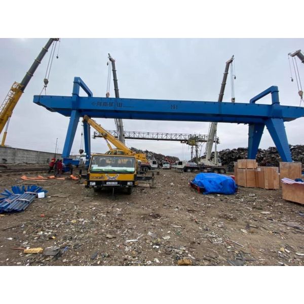 Quality 25T SPAN 32M Double Girder Gantry Crane For Metal Yard IP55 A6 for sale