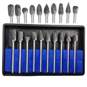 Buy cheap 6mm 1/4 prime prime Shank Dia Metal Wood Grinding Engraving Polishing Tungsten Rotary Burr Set Porting Tools Carbide Burrs from wholesalers
