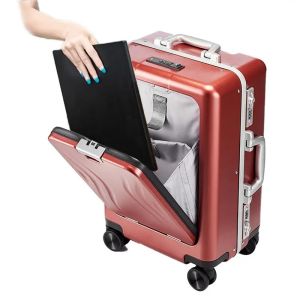 Buy cheap Universal Spinner Wheels Luxury Cabin Size Business Suitcase with TSA Lock and Anti-Theft Front Open Design from wholesalers