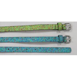Buy cheap Glittery Dot Printing Kids Fashion Belts With Antic Silver Buckle 1.5cm Width from wholesalers