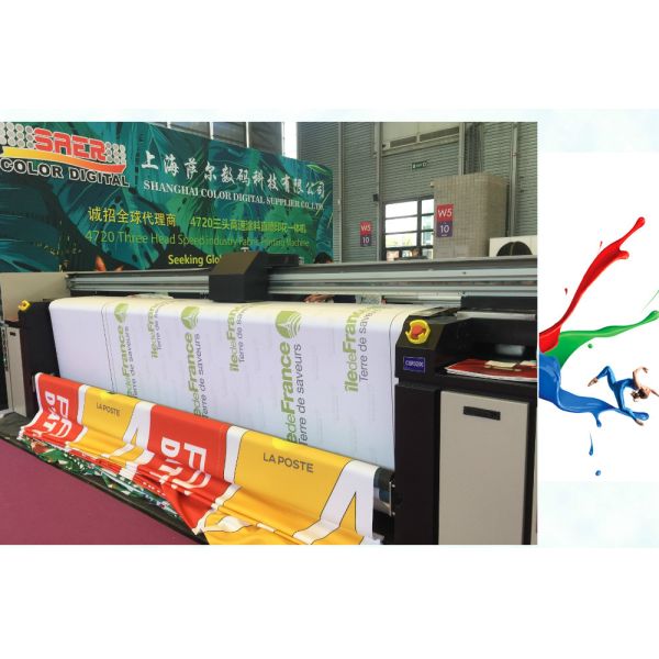 Roll To Roll Flags Banner Fabric Printing Machine 1800DPI