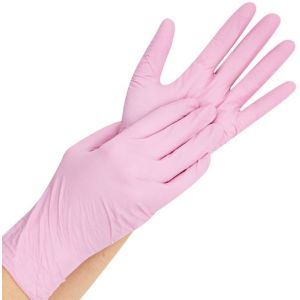 Buy cheap Class I Pink Disposable Medical Nitrile Glove AQL1.5 from wholesalers