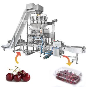 Clamshell Fresh Fruit Vegetable Packing Machine Kale Spinach Cherries Strawberry