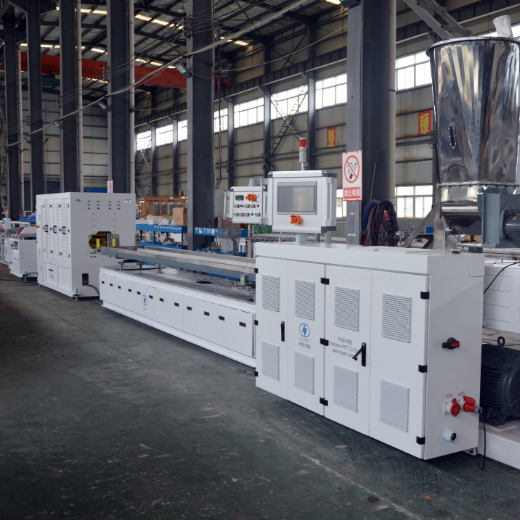 Buy cheap High capacity PVC WPC decking floor extrusion line with laminating film surface treatment with conic twin scerw extruders from wholesalers