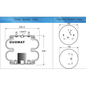 2B9-253 Goodyear Air Springs 578923206 Firestone W013586945 For Ridewell