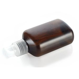 Buy cheap Brown 125ml Amber Square Pet Bottle With Cleanser Pump from wholesalers
