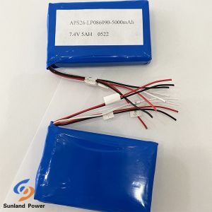 Buy cheap 7.4V 5AH LP806090 2S1P Polymer Lithium Ion Batteries I2C Function With Fuel Gauge from wholesalers