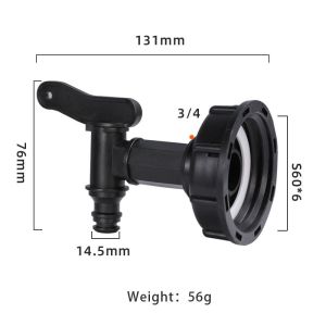 Buy cheap 1/2 inch S60x6 Thread Plastic IBC Tank Tap with Switch Valve and Spiral Connection from wholesalers