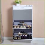 Buy cheap Solid Wood 27 pairs 1.2M MDF Veneer Mirrored Shoe Cabinet from wholesalers