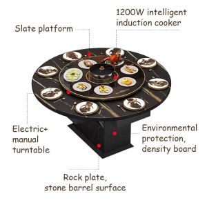 6 To 8 Seater Extendable Dining Table And Chairs For Small Spaces Grey Induction